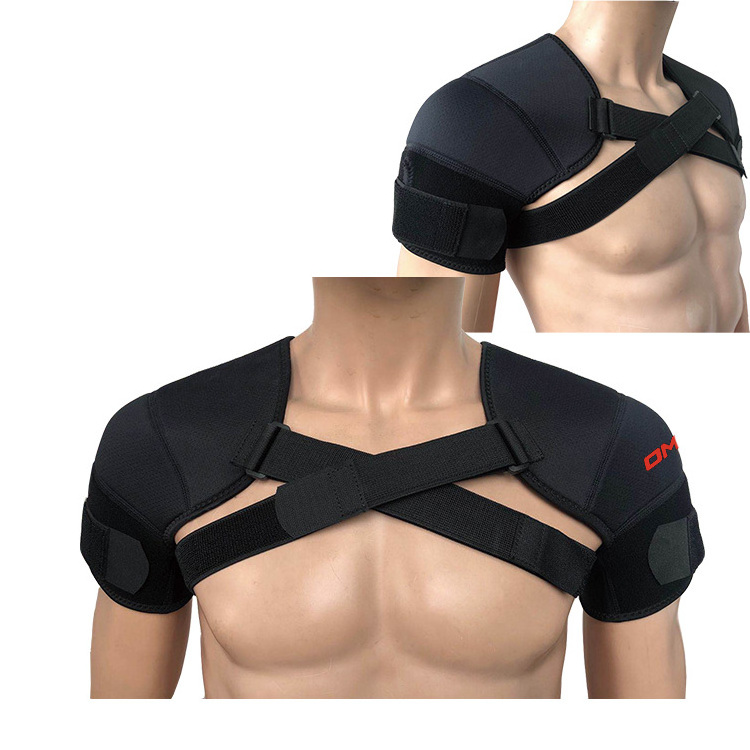 hot selling high quality adjustable sports strap double shoulder guard brace support belt protector for shoulder protection