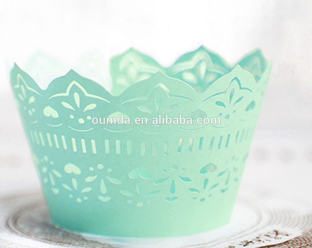 New special design personalized perforated cupcake baking wedding paper baking small flower cups