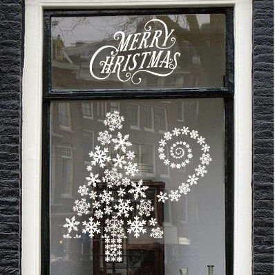 Home Decorations  Store Display Creative Window Clings Snowflake Wall Decals