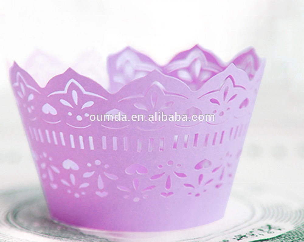 New special design personalized perforated cupcake baking wedding paper baking small flower cups