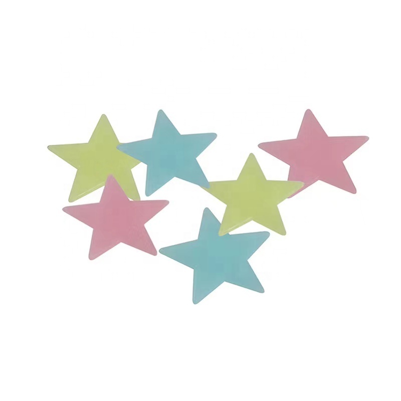 Plastic 3D stars glowing dark luminous fluorescent wall stickers