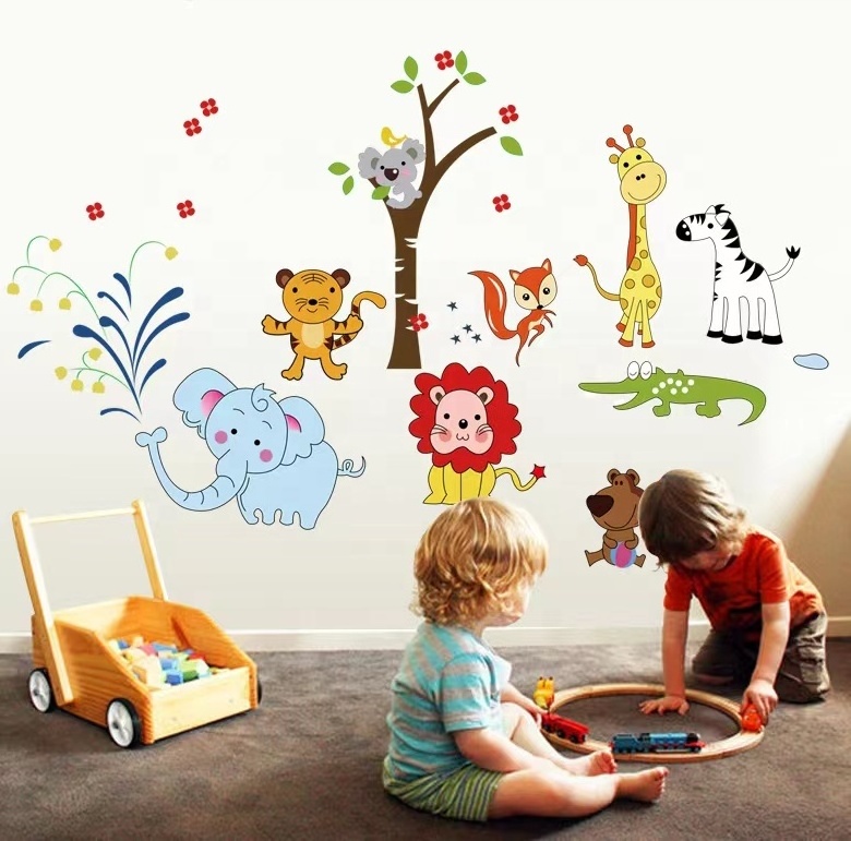 Animals wall decal removable wall stickers kids nursery decor