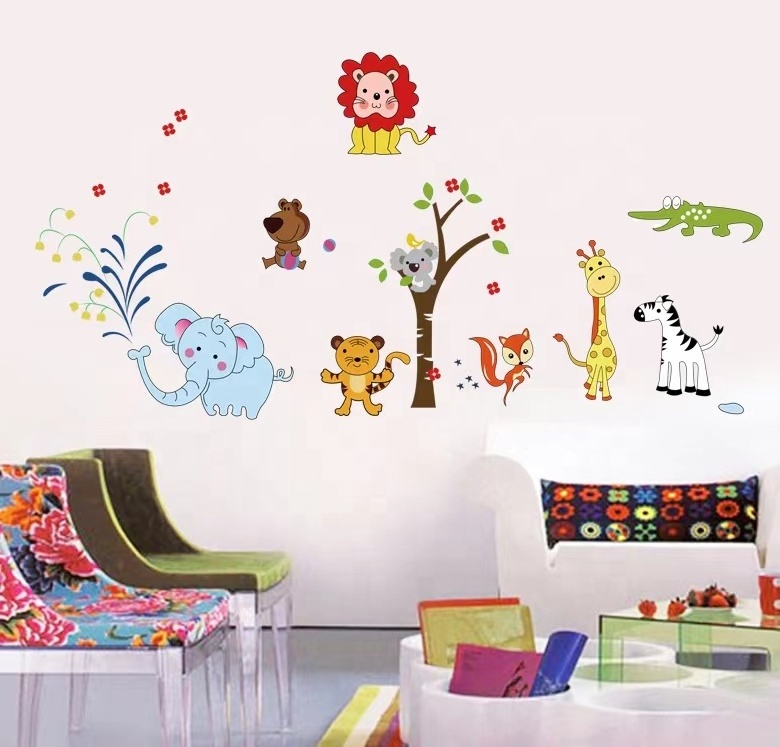 Animals wall decal removable wall stickers kids nursery decor