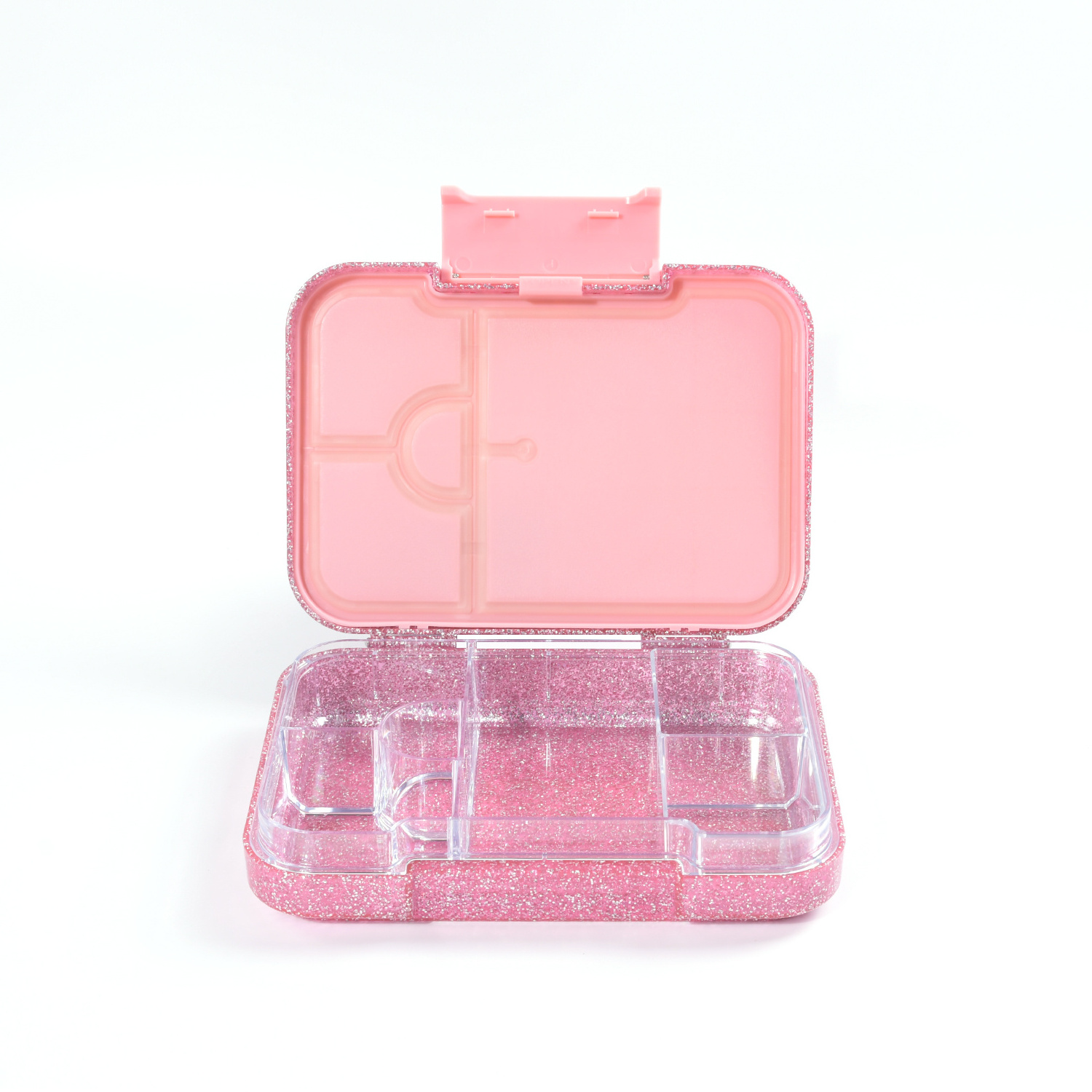 Oumego wholesale glitter plastic lunch box leak-proof bento box with divider lunch box BPA free