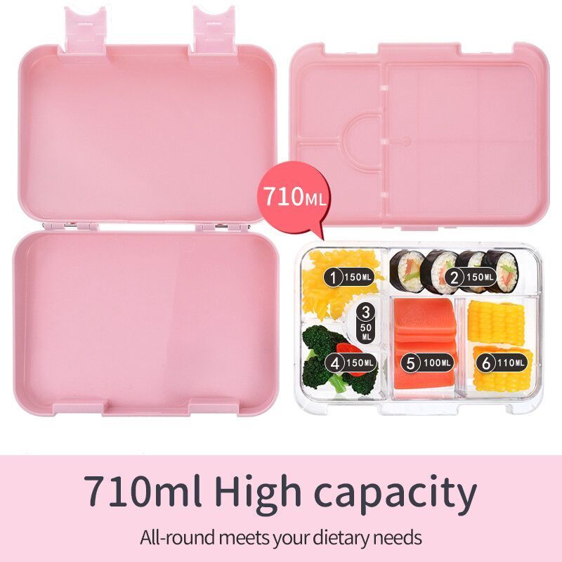 Aohea kids lunch food boxes plastic food box 2 locks seals food tritan microwave safe bento box