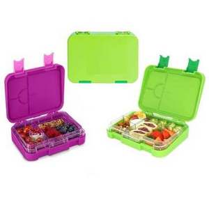 Aohea kids lunch food boxes plastic food box 2 locks seals food tritan microwave safe bento box