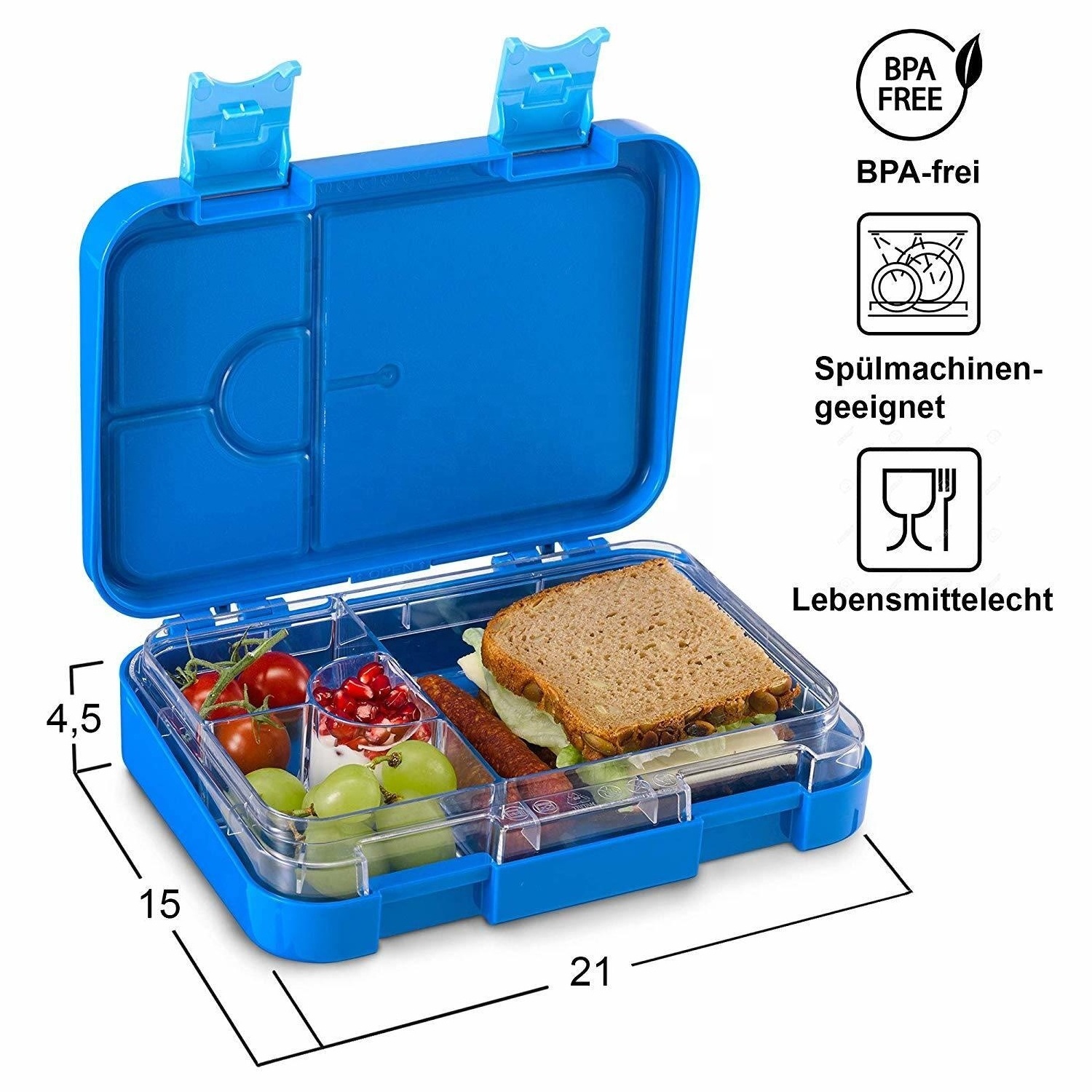 Aohea all-in-one stackable bento lunch box container lunch box with combination lock