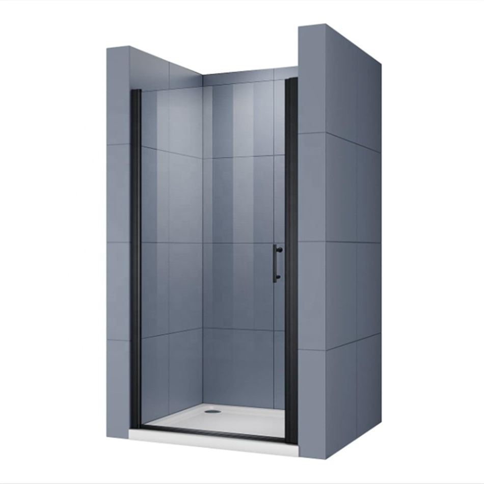 Oumeiga built in shower cubicle 1500mm wall to wall shower screen single hinge door