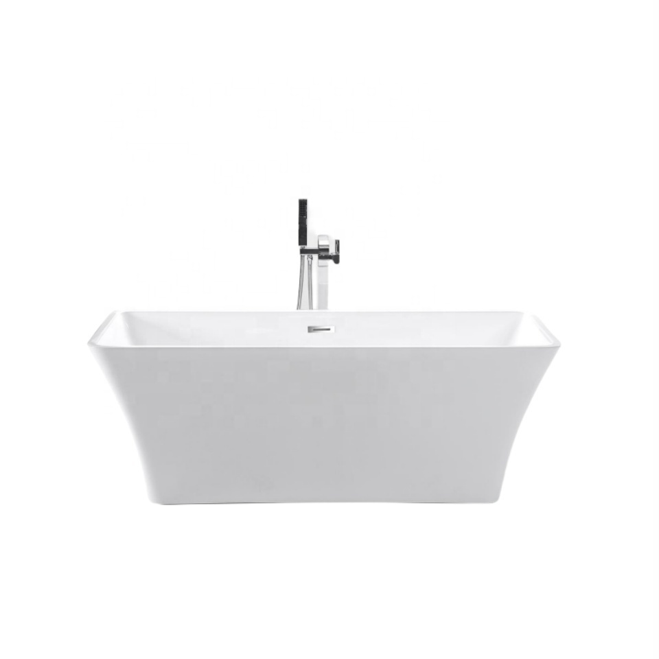 Oumeiga luxury freestanding bathtubs black and white with 4 sliver foot