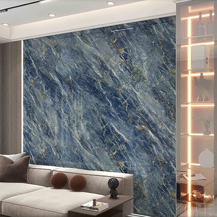 PET marble continuous texture co-extruded bamboo charcoal wood veneer wpc wall panel for background walls