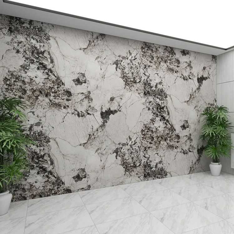 New arrival PET stone series bamboo charcoal wood veneer marble flexible wall panel de pared 3d