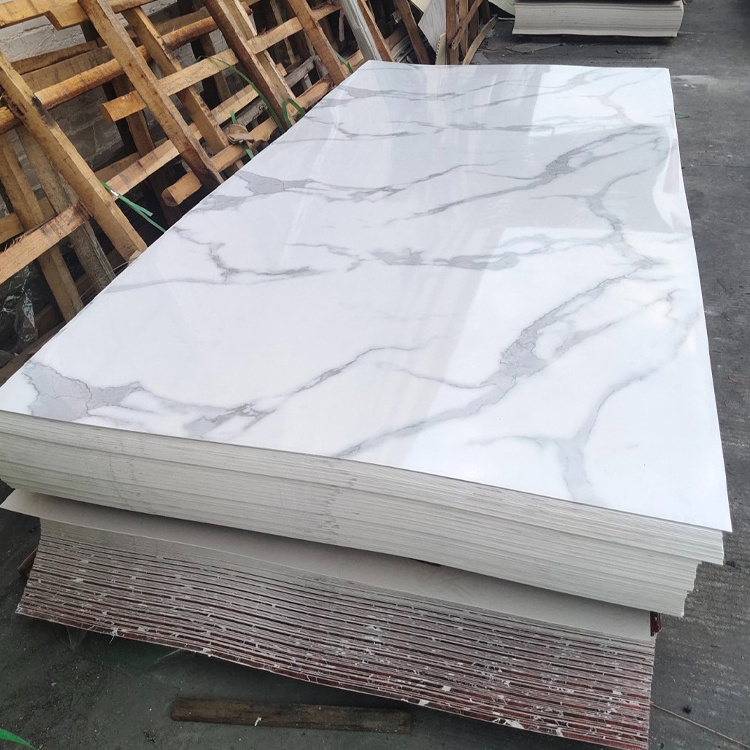 High glossy 4*8 uv pvc marble sheet pvc marmol decorativo wall panel