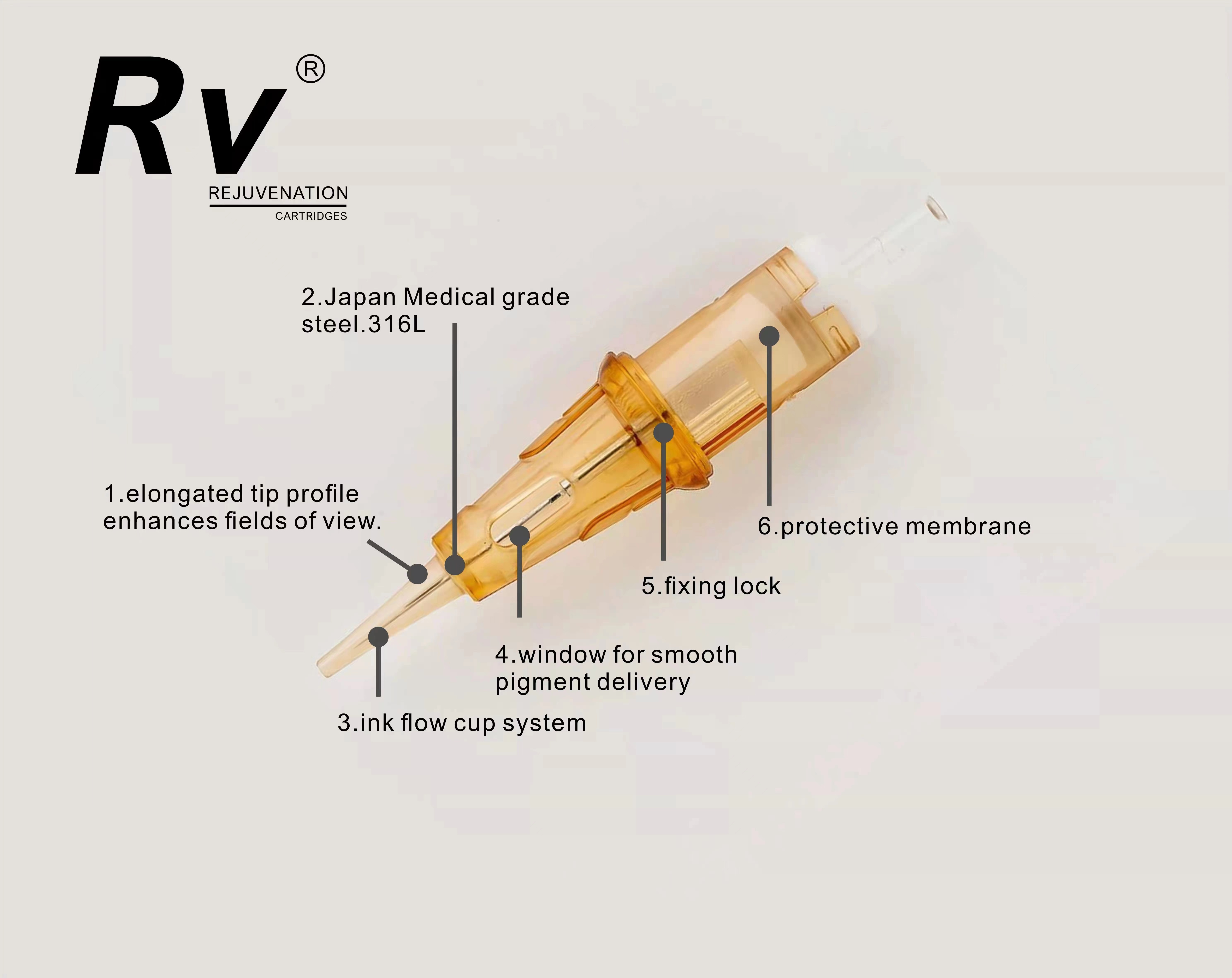 VS Disposable eyebrow tattoo Cartridge Needles Nano and Hairstrokes Brow microblading needle cartridges for Pmu Machine