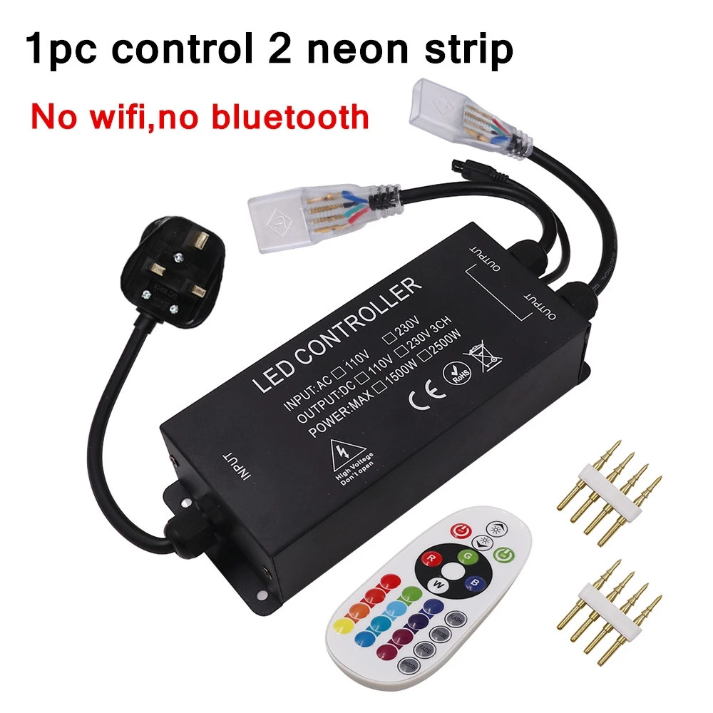 110V 220V Music Blue tooth WIFI Controller Dimmer 750W 1500W untuk 5050 LED Strip RGB Light Neon IOS/Android Aplikasi Controller