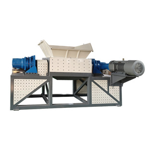 Double shaft Recycle solid waste Metal plastic rubber shredding crusher price recycling Tyre Tire shredder machine for sale