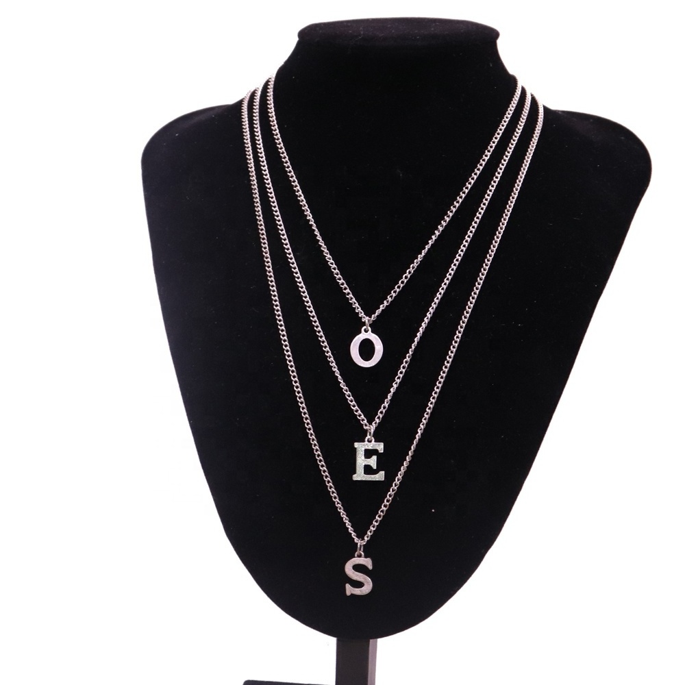 Fashion Choker Statement Three Layers Greek Letters Sorority Symbol CHI ETA ZETA Order Eastern Star OES Necklaces