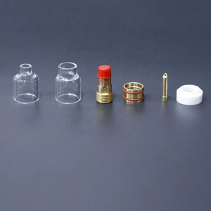 TIG Welding Torch Accessories Stubby Gas Lens 4#~12# Glass Cup Kit For WP-17/18/26 Torch