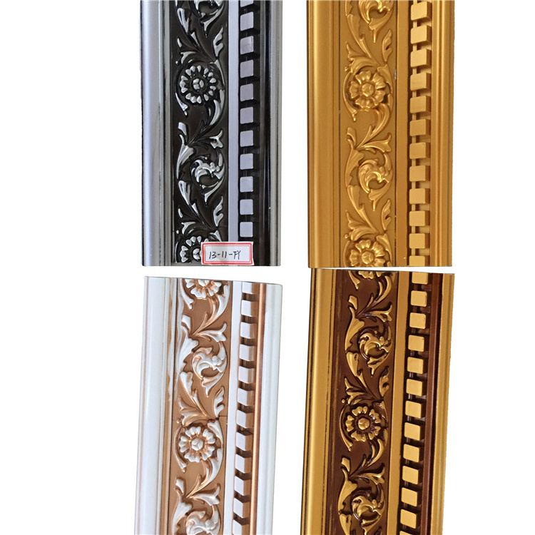 Hot Sell Living Room Interior Art Decoration Ps Wood Carved Cornices Ceil Molding