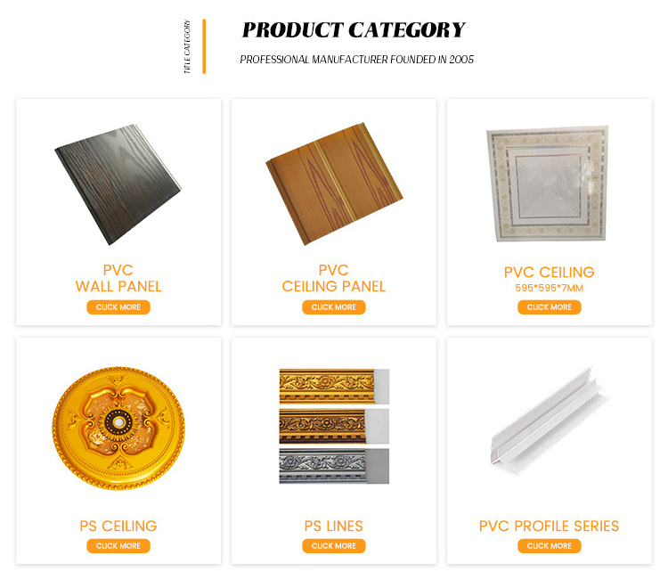 Factory Price Waterproof Interlocking Pvc Wall Moisture-proof Printing Ceiling Tile