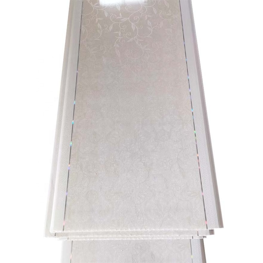 Hot stamping 300mm simple white Color Interior Pvc Ceiling Tiles