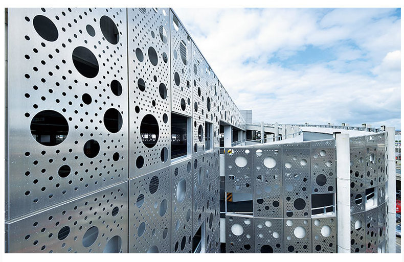 perforated metal sheet types of building facades curtain wall aluminum veneer panel