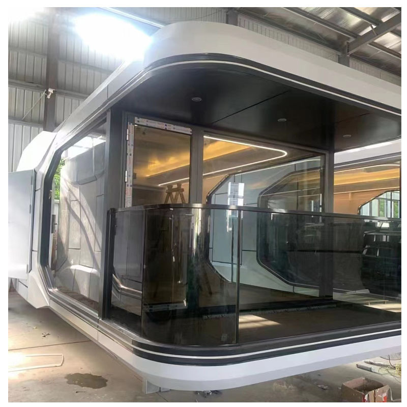 Mobile Aluminum Alloy Capsule Hotel Camping Prefab Capsule House