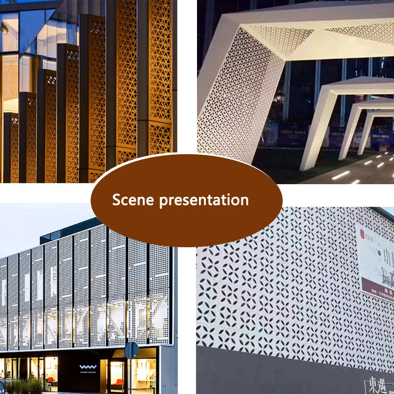 perforated metal sheet types of building facades curtain wall aluminum veneer panel