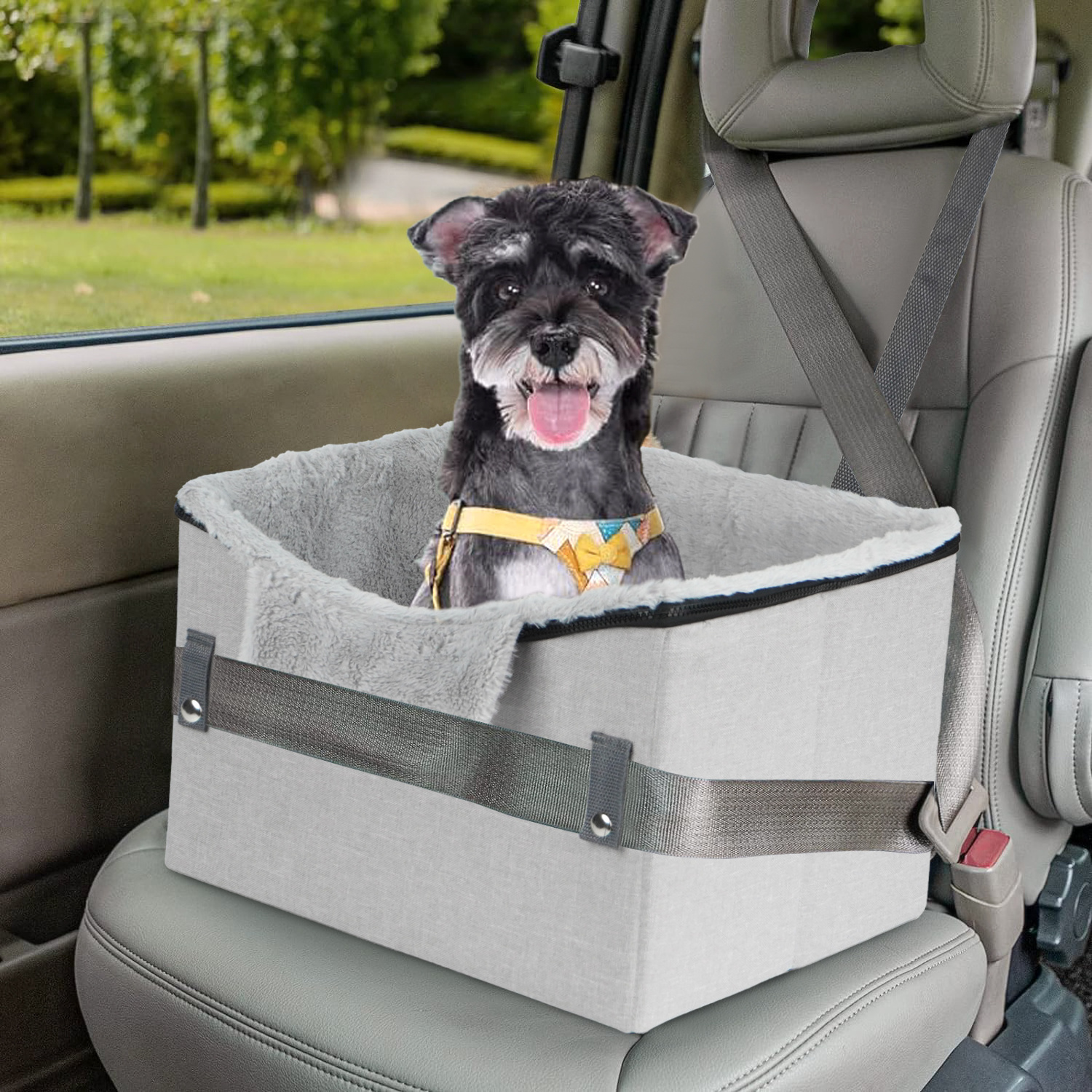 Foldable Dog Car Booster Seat Waterproof Breathable Oxford Travel Bag, Backseat Extender For Dogs,Cat Booster Seats For Cars