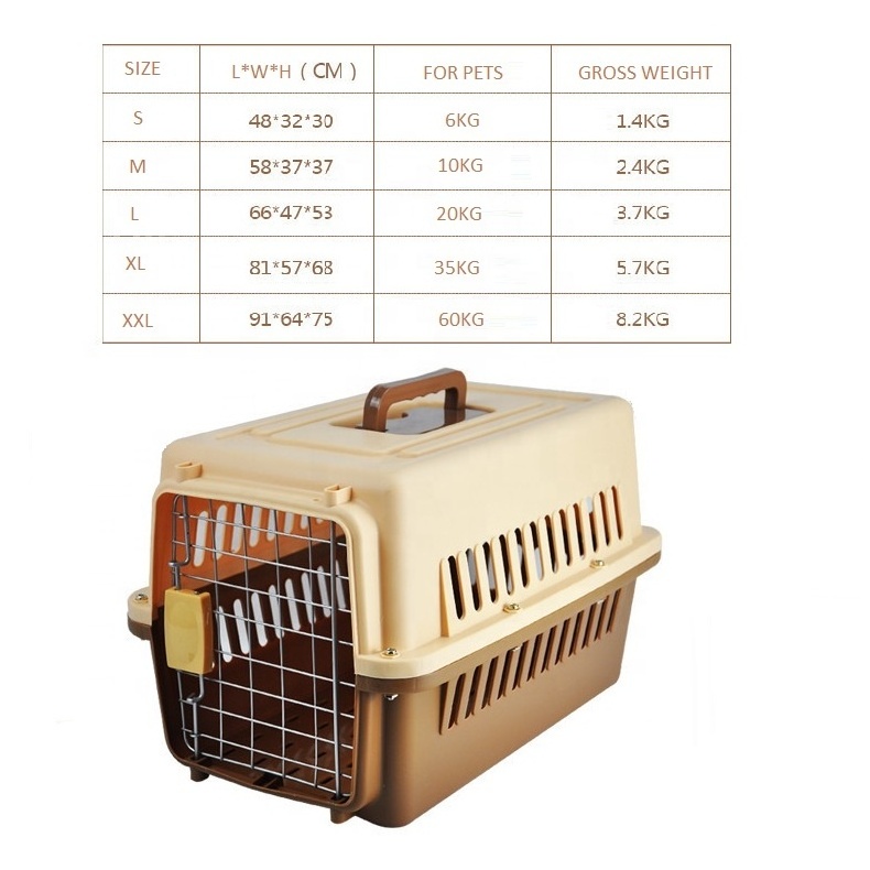 ABS+PP IATA Airline Approved Pet Dog Car Kennel Shipping Animal Travel Transport Cage Crates Carry Car Carrier Airbox Box Crates