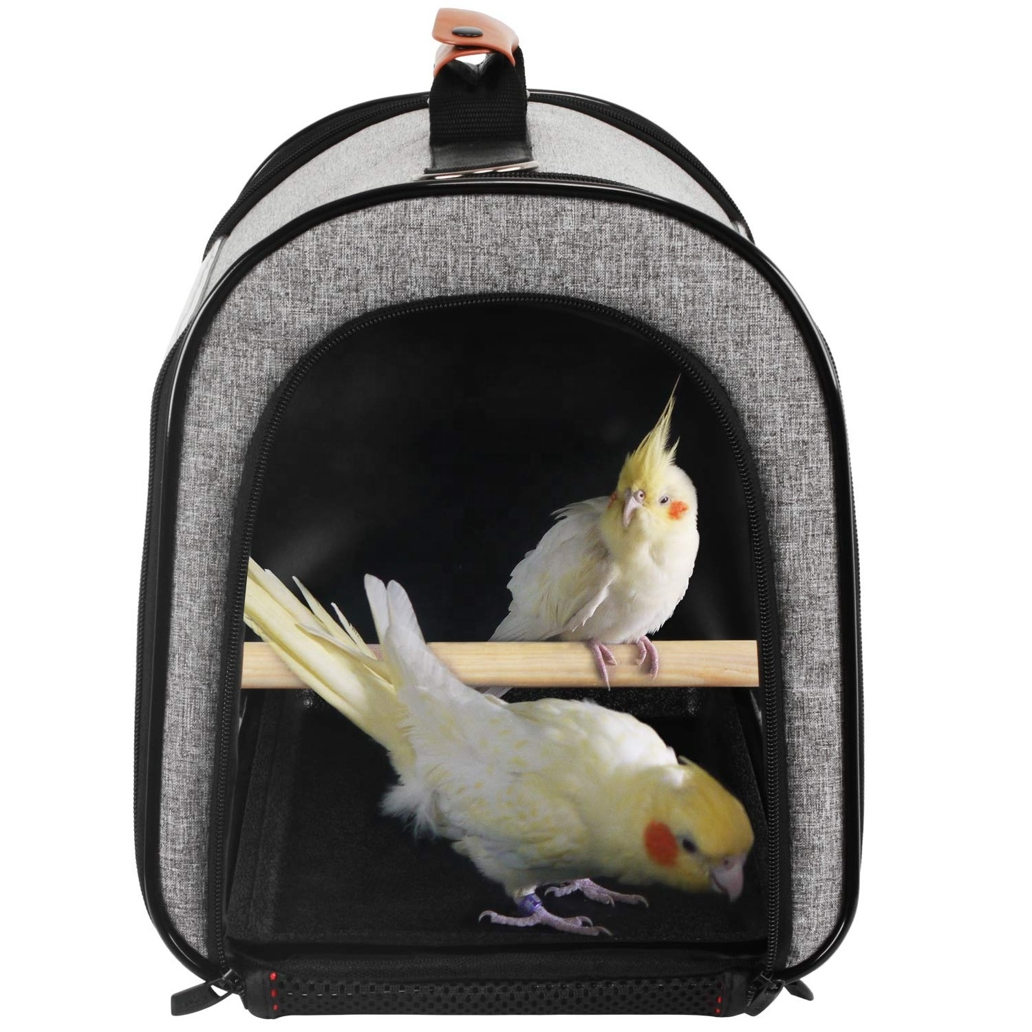 Lightweight Breathable Portable Folding Single Shoulder Pet Travel Parrot Birds Home Carrier Bag Include Wooden Stick