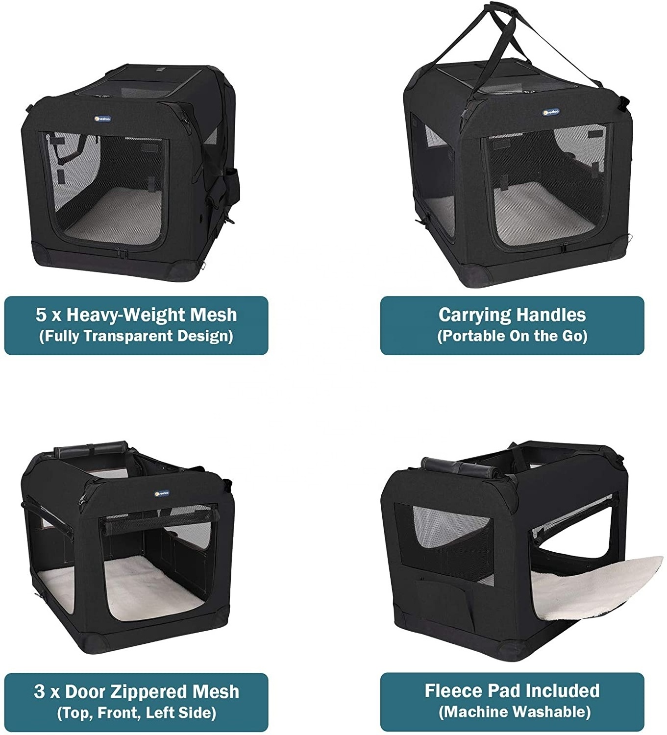 Airline Approved Folding Outdoor Portable Removable Collapsible Steel Frame Travel Cat Dog  Carrier  Crate Kennel  Animal Cage