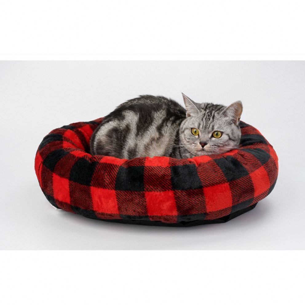 Popular Soft Removable Washable Luxury Cushion Fluffy Large Dogs Cats Waterproof Anti Slip Donut Round Dog Pet Bed for Dogs