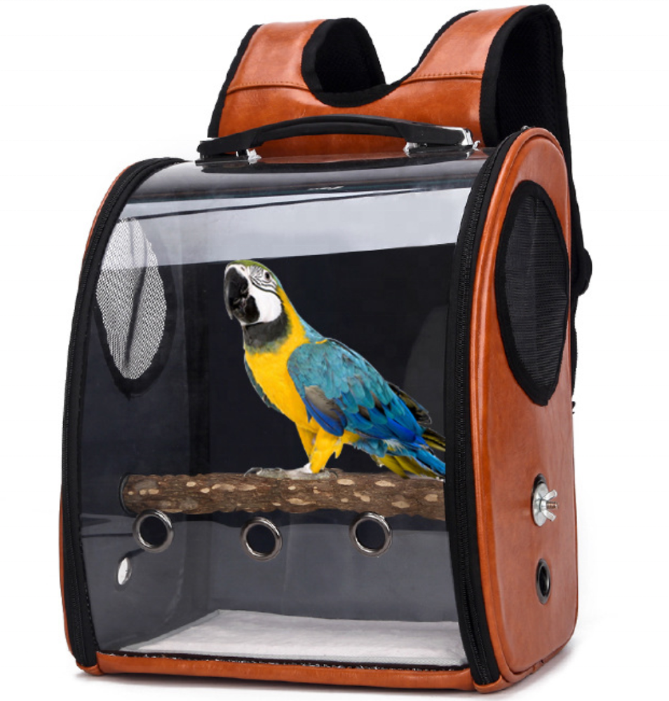 Birds and parrots travel lightweight bird cage large backpack breathable pet backpack with super wide view