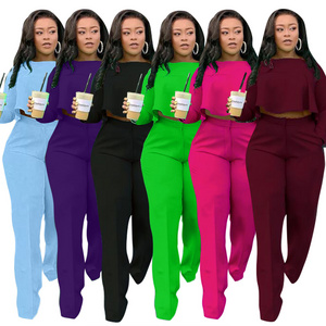 Women's Fall Clothing 2021 Sports Bluey Clothes Suits Front Short And Long Back Plus Size Women Clothing Two Piece Sets