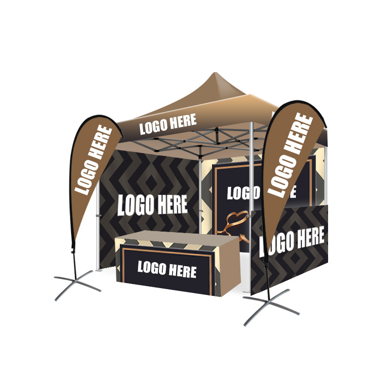 Aluminum Frame Folding Waterproof Gazebo 3x3 Pop Up Canopy Tent for Printed 10x10 Outdoor Event Party Trade Show Custom Logo