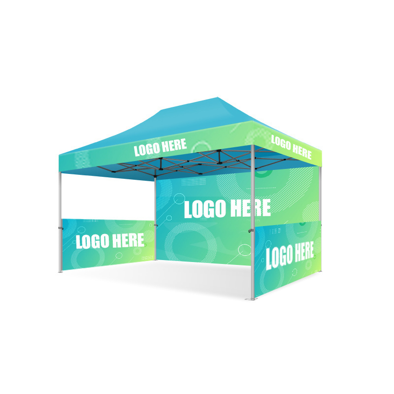 Sell Market Event Custom Printed pop Up Exhibition waterproof Gazebo with wall 3x3 aluminum outdoor Folding trade show canopy