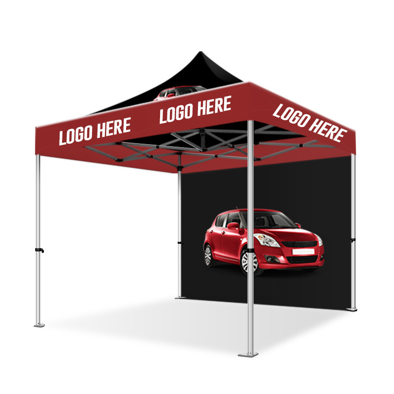 custom logo waterproof Custom Printed pop Up Gazebo with wall 3x3 aluminum outdoor Folding trade show Exhibition Event canopy