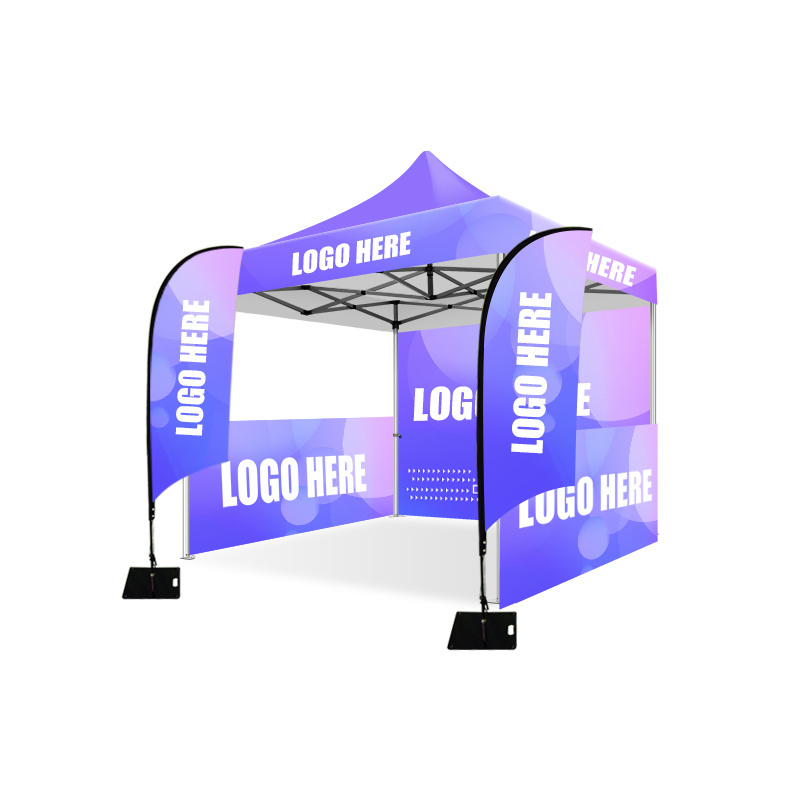 Custom Print Canopy 10x10 Trade show Pop up Folding Promote Portable Event Outdoor Exhibition tent Hexagon Tent for gazebo