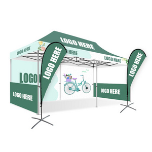 Printed camp Promote Outdoor Custom Gazebo Canopy 10x10 Trade show Pop up Folding Event Exhibition tent Hexagon for tent