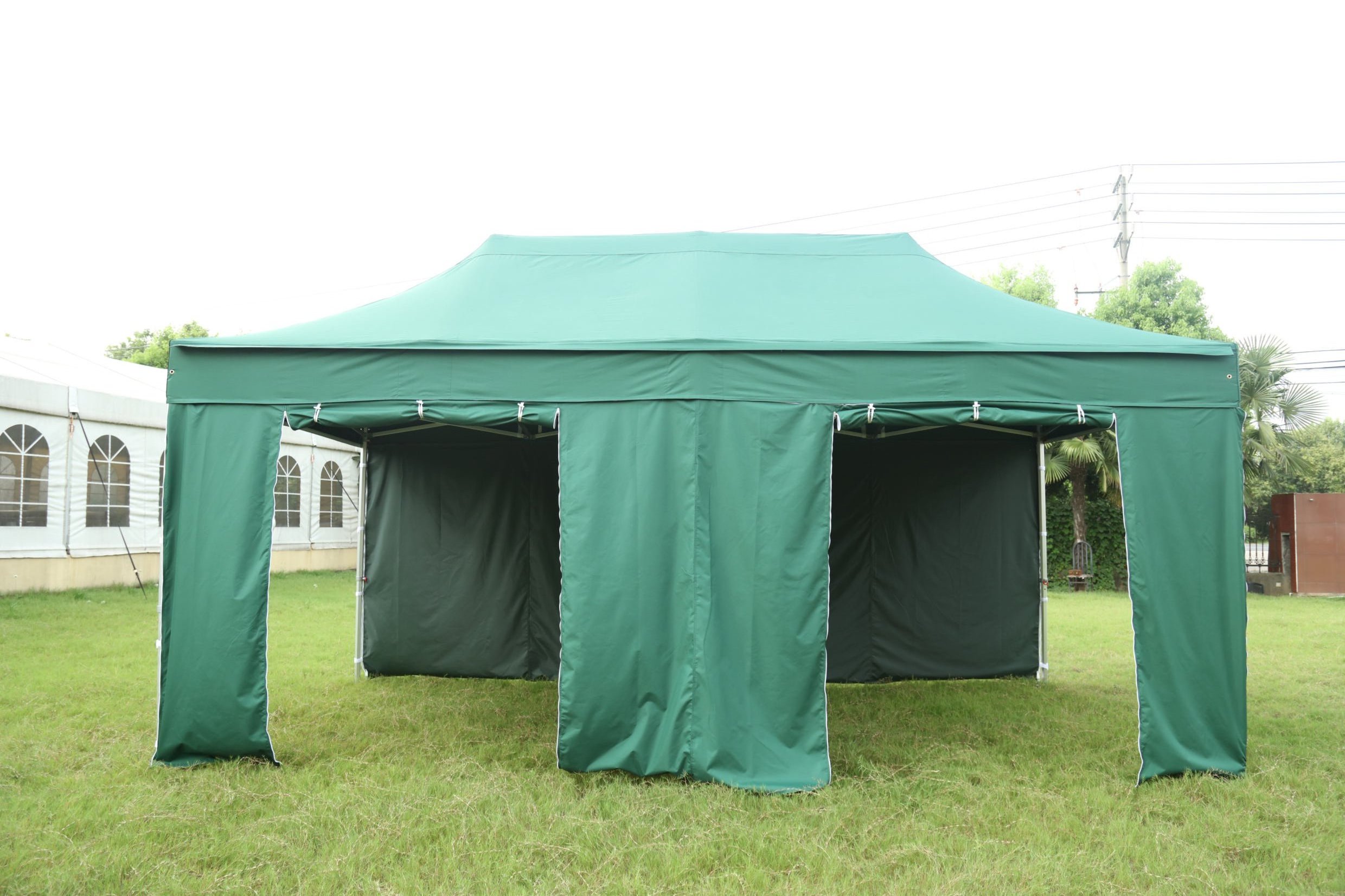 heavy duty hexagon frame 50mm hex aluminum leg pvc printed canopy pop up tent 10x20' 4x6m outdoor event gazebo