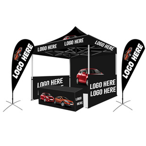 Custom Gazebo Trade Show Aluminium Supplier Folding Pop Up tent 3x3 Factory Sale Canopy 10x10 Print with wall for Outdoor Event