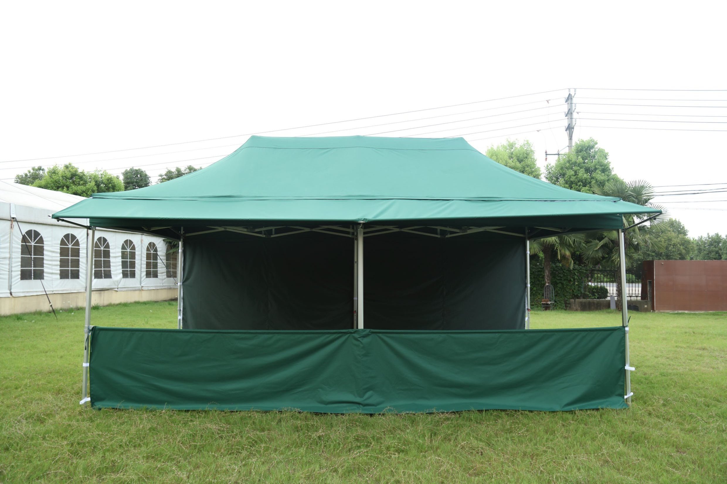 heavy duty hexagon frame 50mm hex aluminum leg pvc printed canopy pop up tent 10x20' 4x6m outdoor event gazebo