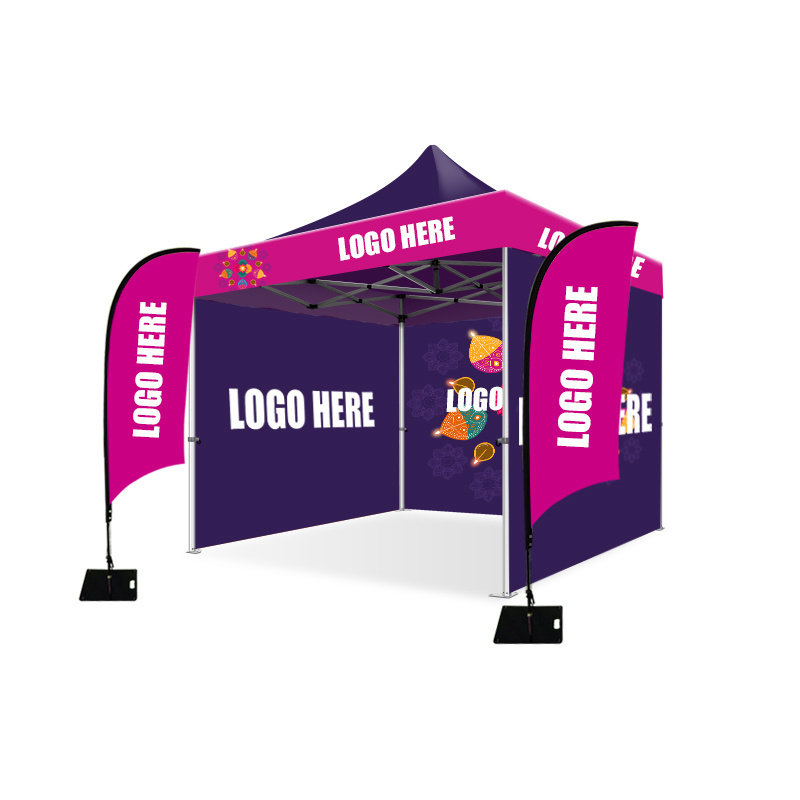 Factory Factory Outdoor Tent Custom Gazebo Trade Show Aluminium Folding Pop Up 3x3 Sale Canopy 10x10 Print with wall for Event