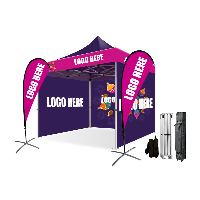 Factory Factory Outdoor Tent Custom Gazebo Trade Show Aluminium Folding Pop Up 3x3 Sale Canopy 10x10 Print with wall for Event