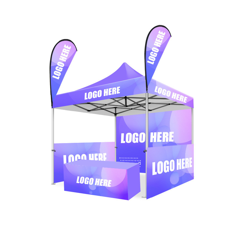 Custom Print Canopy 10x10 Trade show Pop up Folding Promote Portable Event Outdoor Exhibition tent Hexagon Tent for gazebo