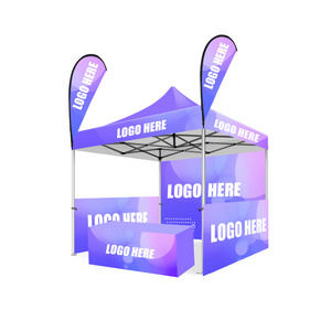 Custom Print Canopy 10x10 Trade show Pop up Folding Promote Portable Event Outdoor Exhibition tent Hexagon Tent for gazebo