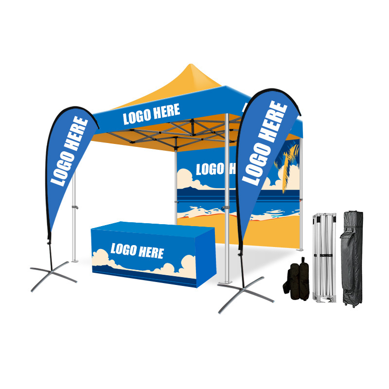 High Quality 3x3m Folding custom print event awning pop up canopy trade show tents with walls 10x10 10x15ft