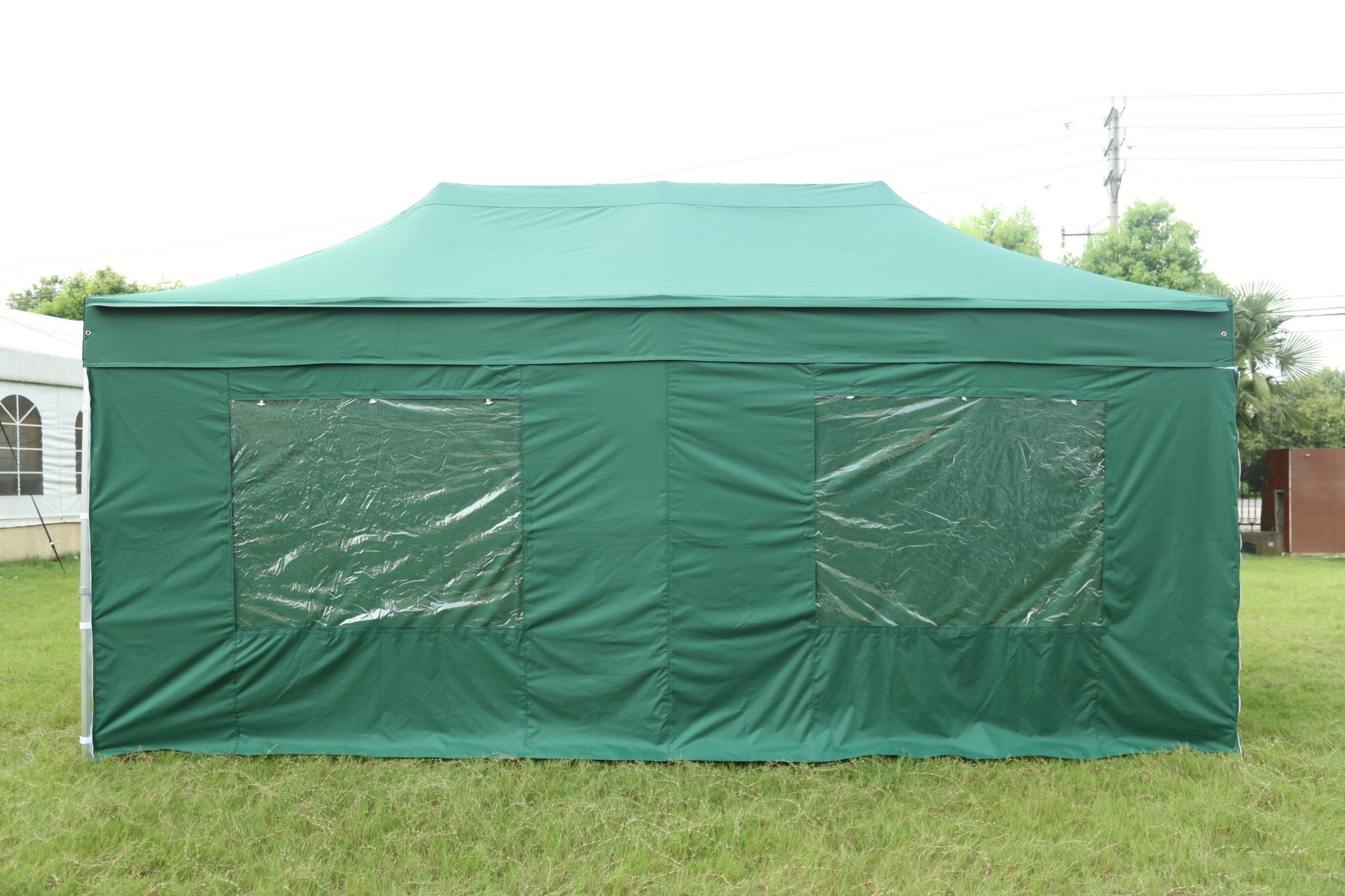 heavy duty hexagon frame 50mm hex aluminum leg pvc printed canopy pop up tent 10x20' 4x6m outdoor event gazebo