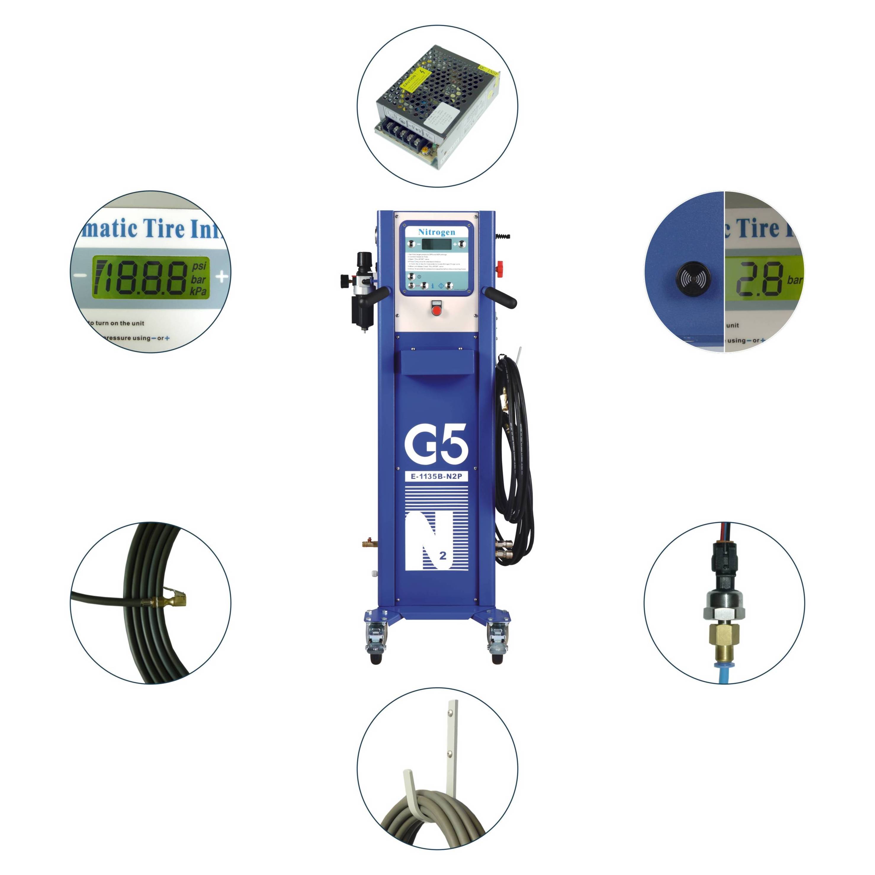 G5 Automatic Nitrogen Generators n2 Tyre Inflators Digital Air Gauges Zhuhai Inflatable for Car Air Pumps Nitrogen Tire Inflator