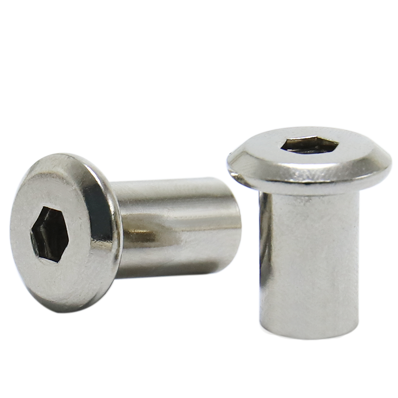 Oem Chinese Factory Nickel Plated Furniture Connection T-Shaped Lock Hexagonal Groove Barrel Nut